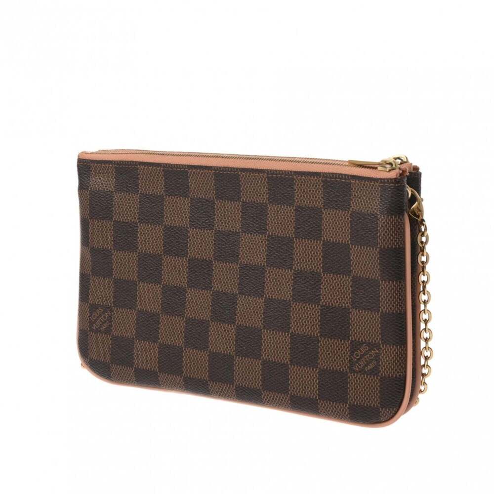 LOUIS VUITTON Authentic Brown Damier Canvas Pochette Shoulder Bag - Picture 3 of 11